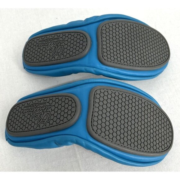 The Storehouse Flats Turquoise Blue Leather Foldable Shoes Size 7 Travel - Picture 2 of 4